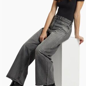 Moussy Vintage Women's Grey Straight-Leg Jeans